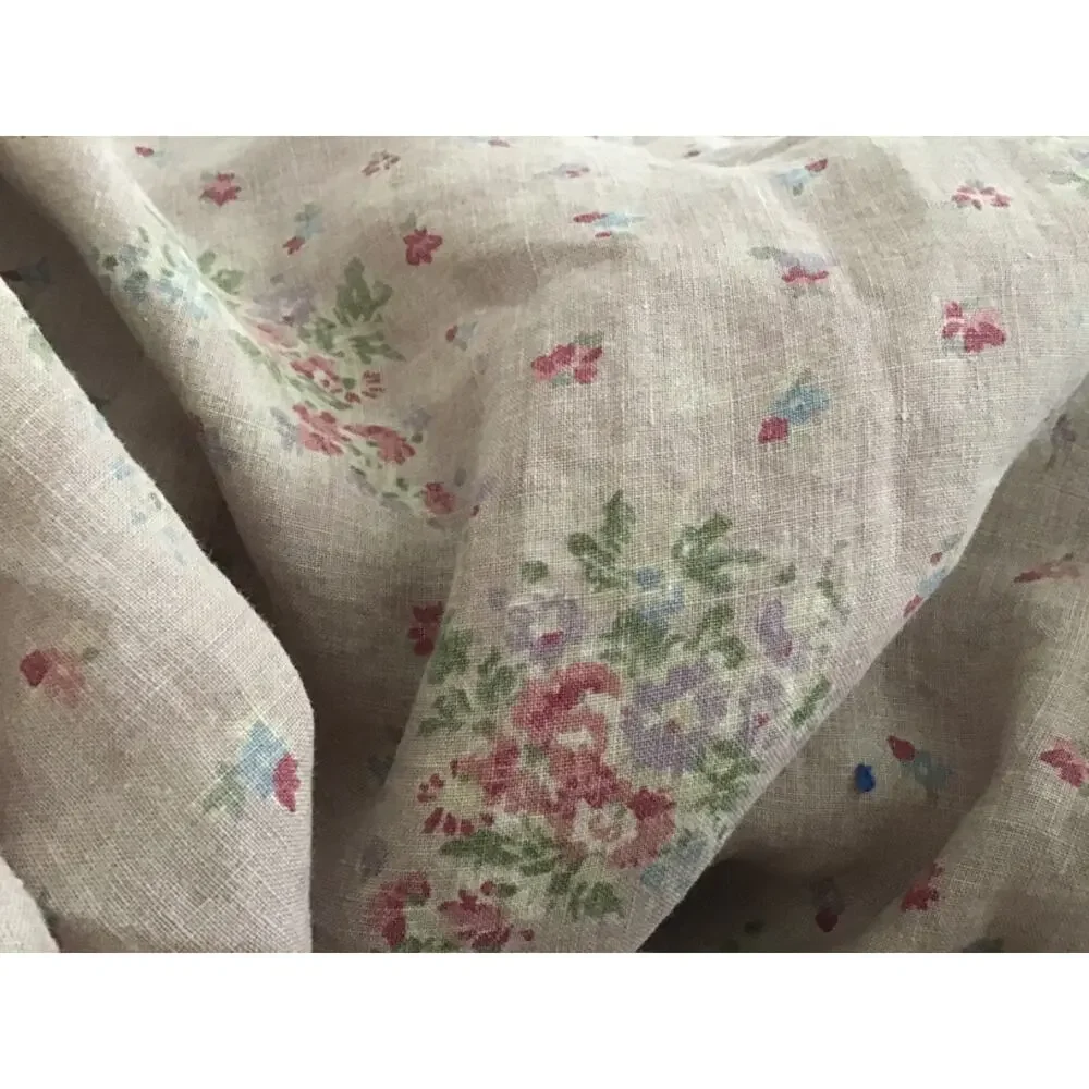 Rachel Ashwell Shabby Chic Couture Ditsy Lavender Linen Duvet KING roses RARE